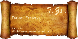 Tanos Zsuzsa névjegykártya